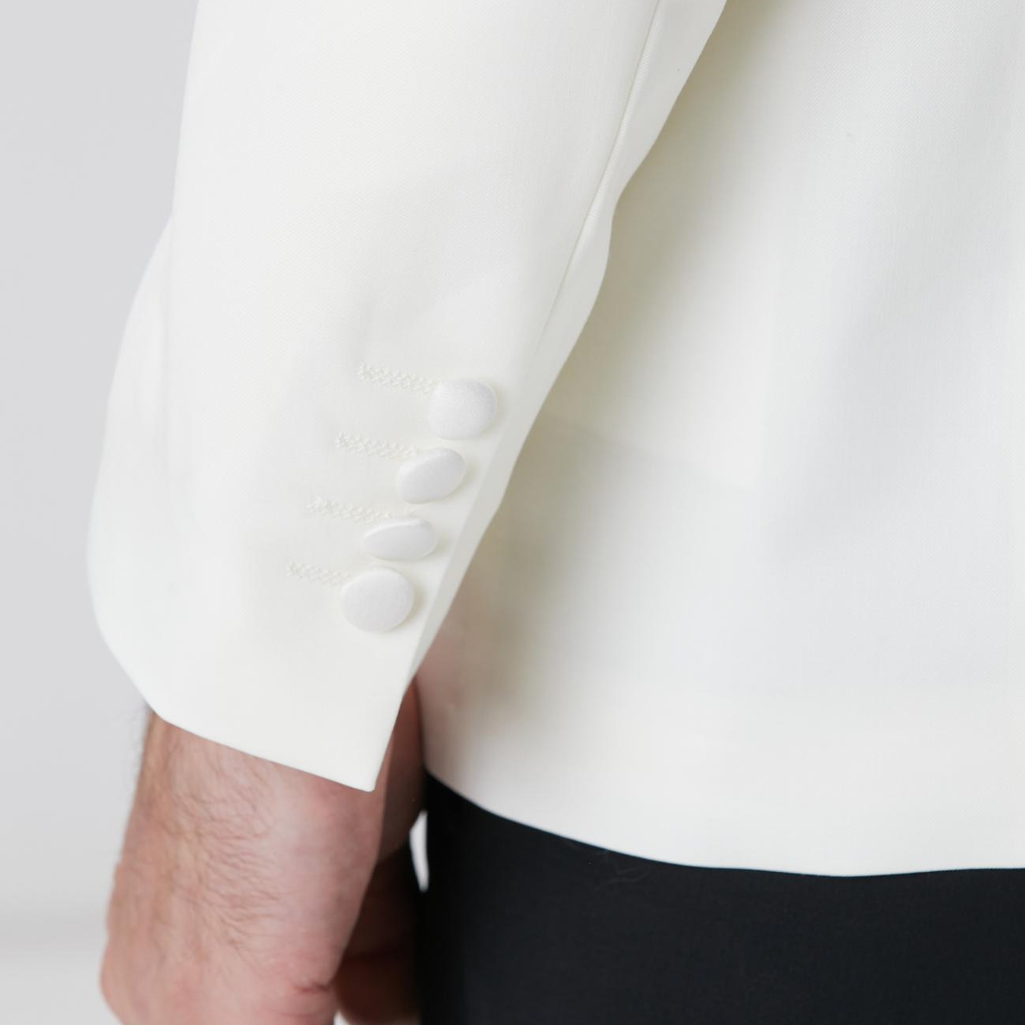 Network Erkek Kırık Beyaz Yün Smokin Ceket