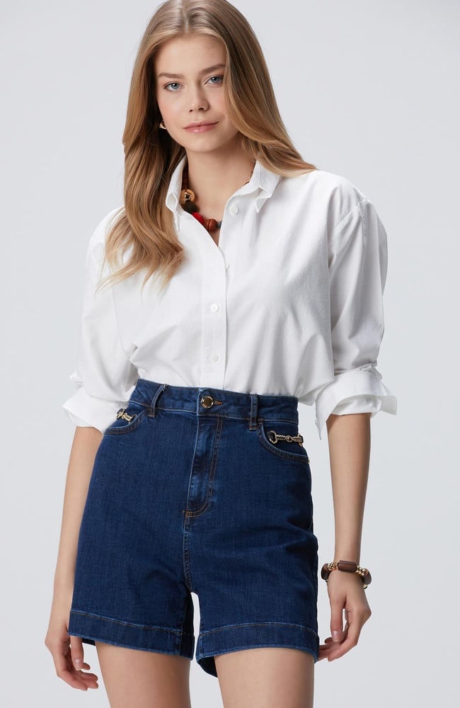  Network Kadın Beyaz Oxford Gömlek