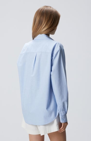  Network Kadın Açık Mavi Oxford Gömlek