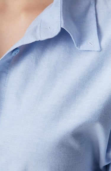  Network Kadın Açık Mavi Oxford Gömlek