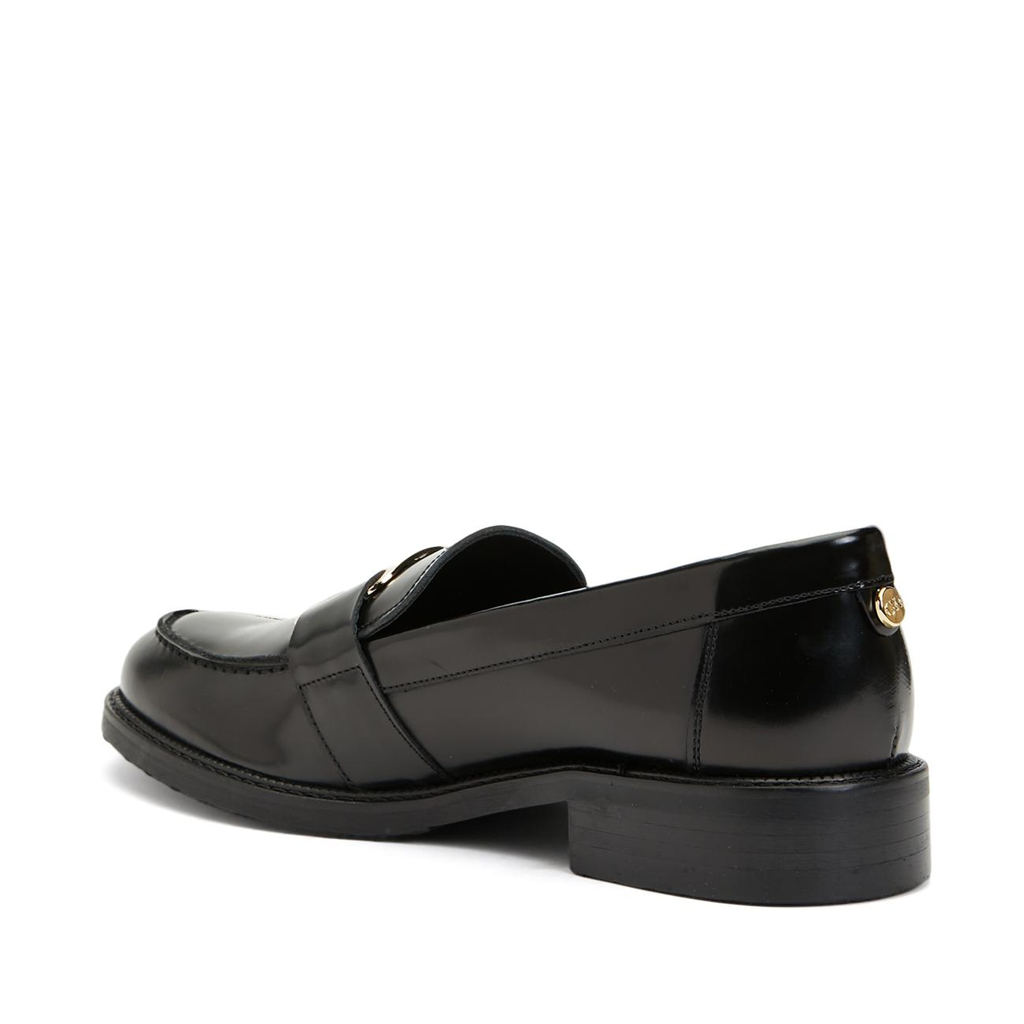 George Hogg Icons Kadın Siyah Deri Tokalı Loafer