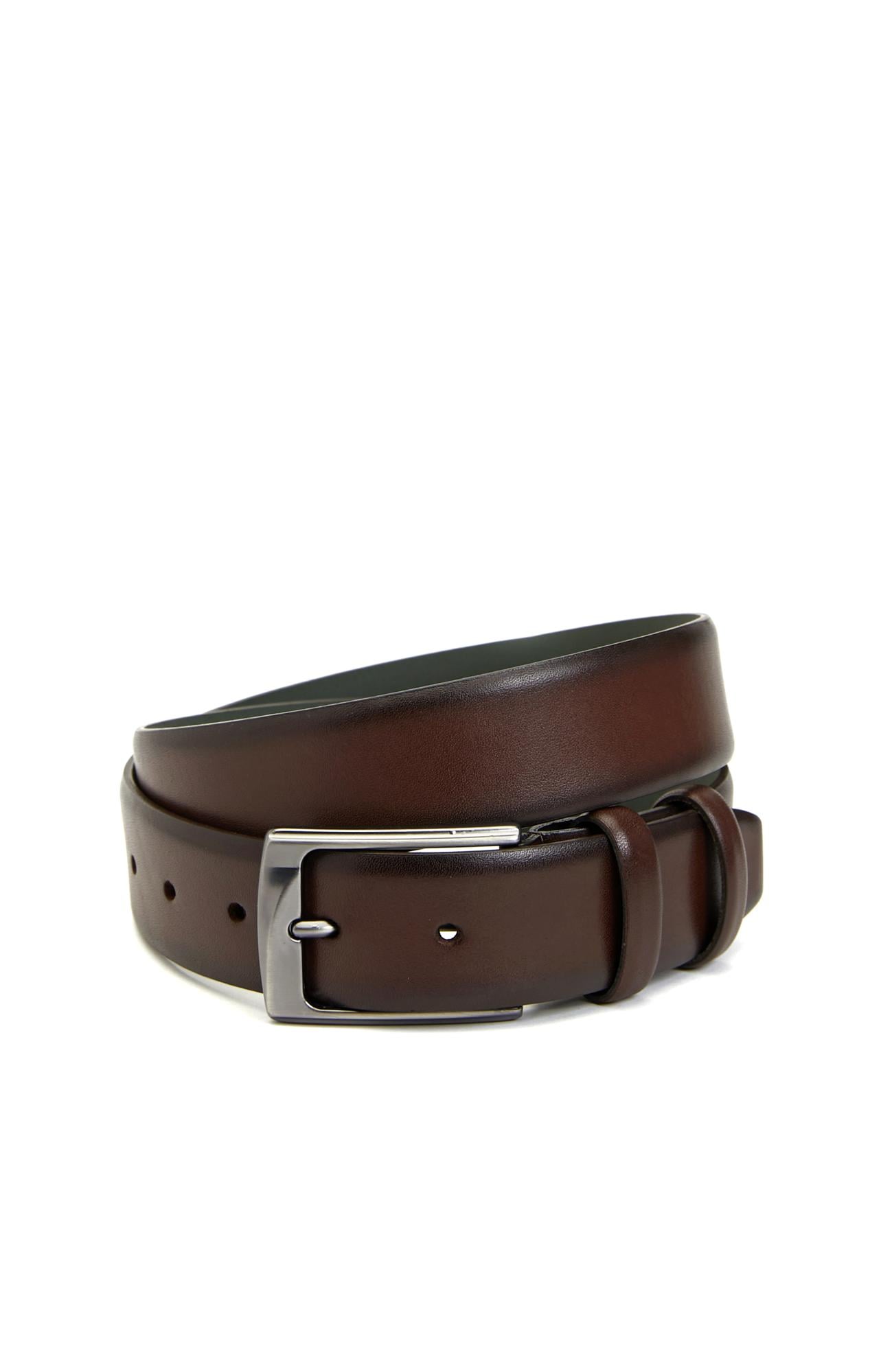  George Hogg Erkek Kahverengi Metal Tokalı Deri Kemer