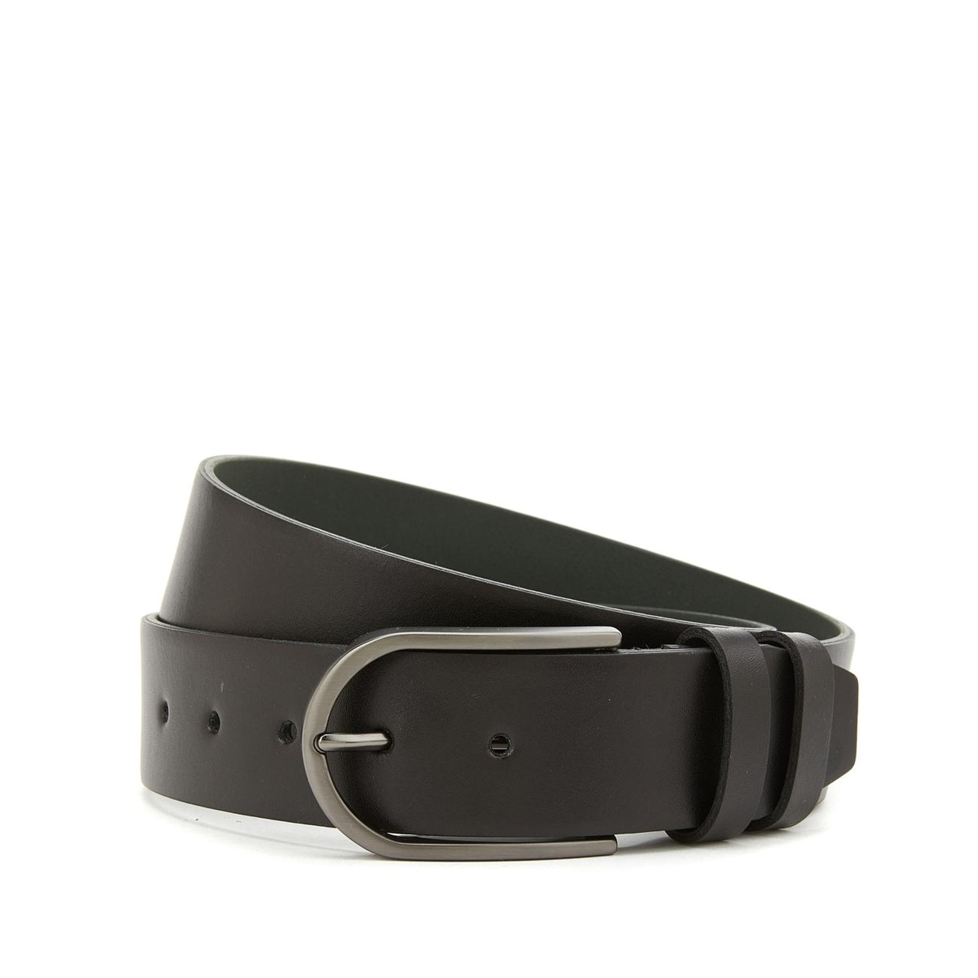 George Hogg Erkek Siyah Mat Tokalı Deri Kemer