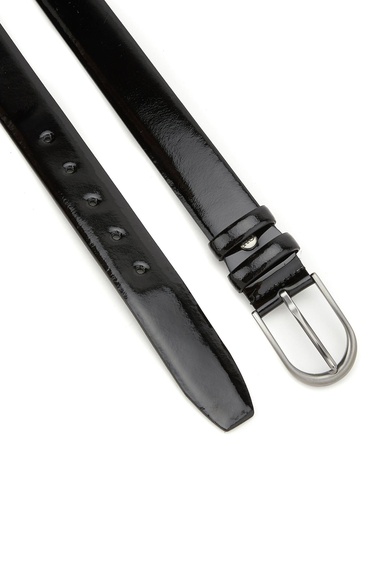  George Hogg Erkek Siyah Rugan Deri Kemer