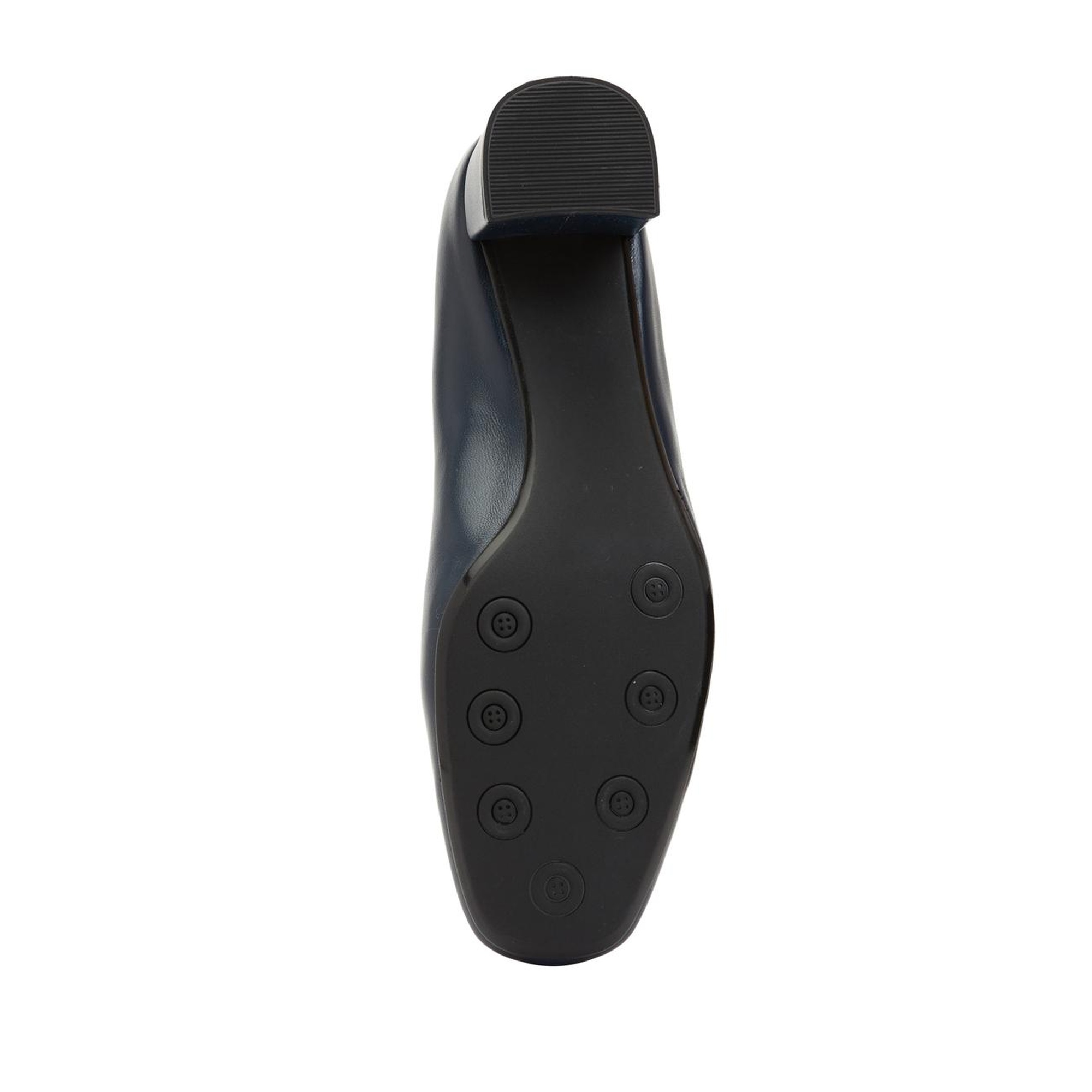 Divarese Kadın Lacivert Deri Kalın Topuklu Ayakkabı