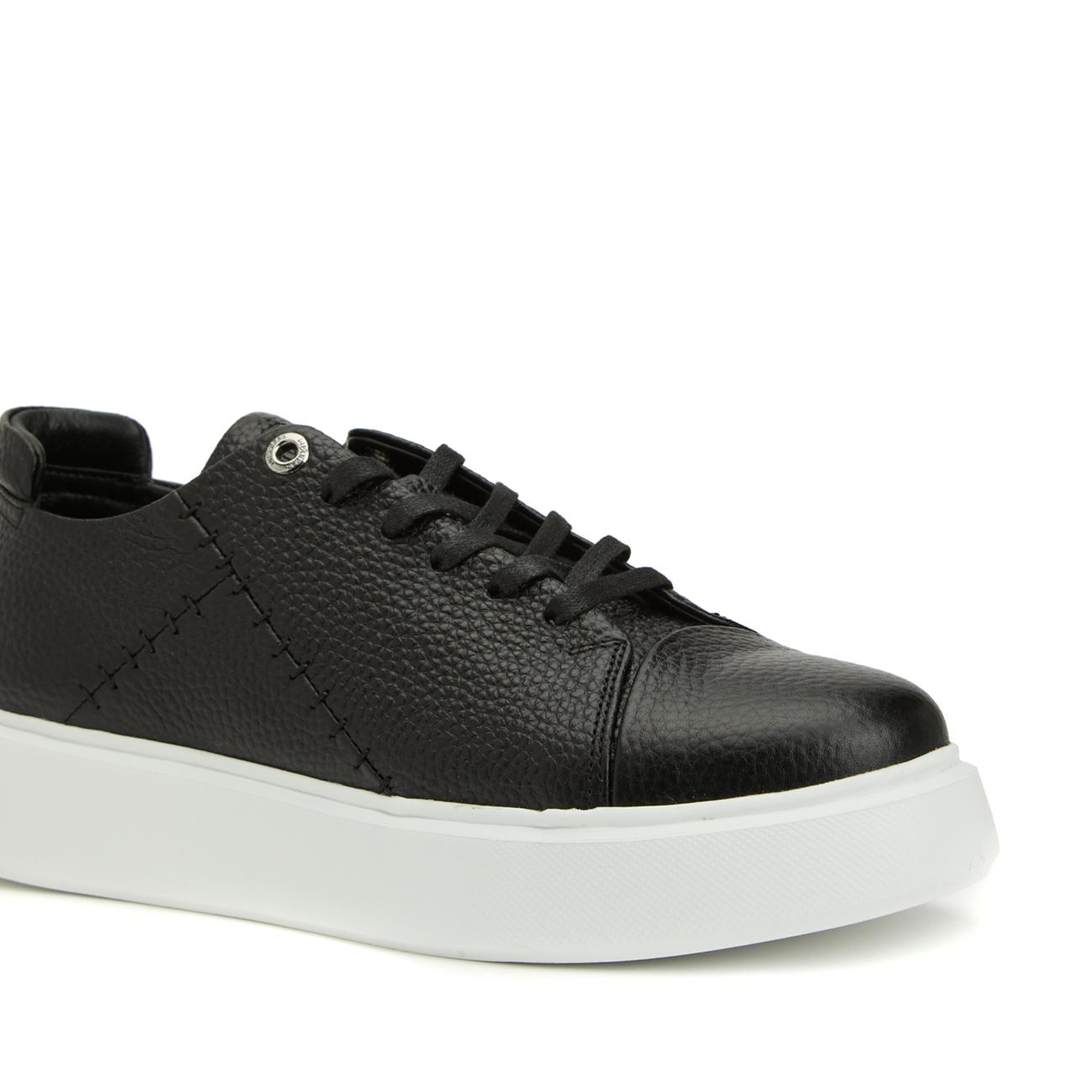 Divarese Kadın Siyah Deri Sneaker