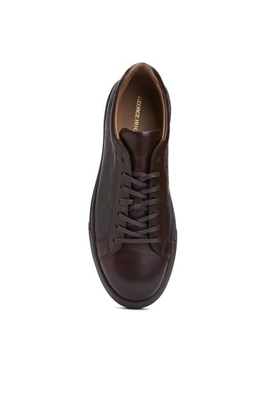  George Hogg Erkek Kahverengi Logolu Deri Sneaker Ayakkabı