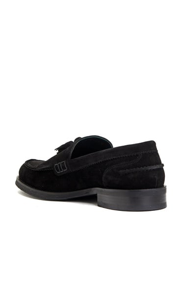  George Hogg Icons Erkek Siyah Erkek Süet Loafer