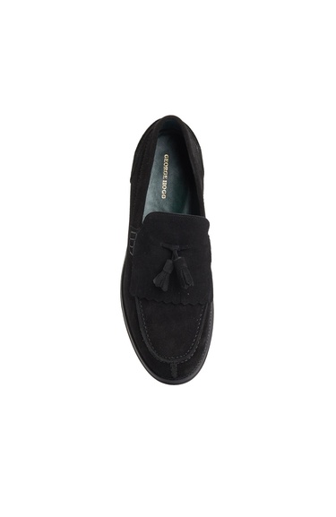  George Hogg Icons Erkek Siyah Erkek Süet Loafer