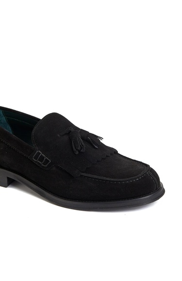  George Hogg Icons Erkek Siyah Erkek Süet Loafer