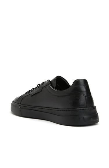  George Hogg Erkek Siyah Logolu Deri Sneaker Ayakkabı