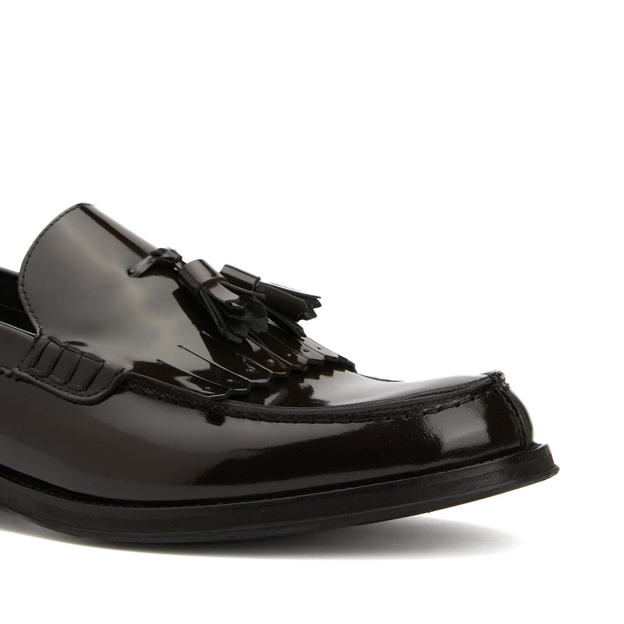 George Hogg Icons Erkek Kahverengi Çift Püsküllü Deri Loafer