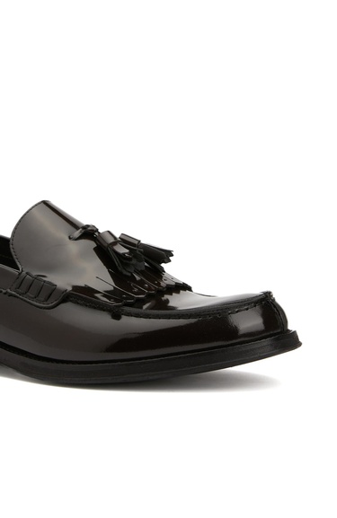  George Hogg Icons Erkek Kahverengi Çift Püsküllü Deri Loafer