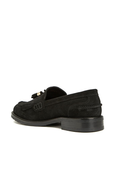  George Hogg Icons Kadın Siyah Süet Loafer