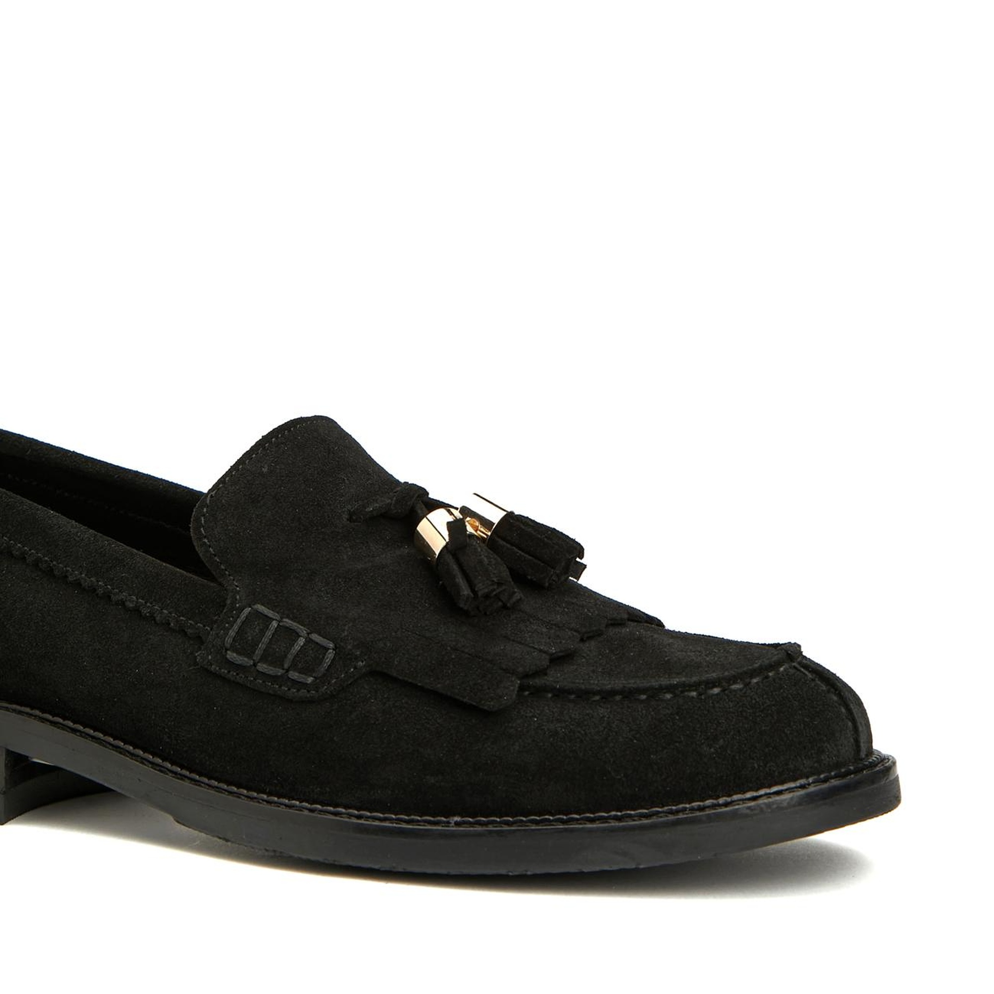 George Hogg Icons Kadın Siyah Süet Loafer