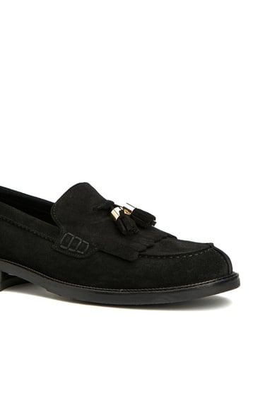  George Hogg Icons Kadın Siyah Süet Loafer