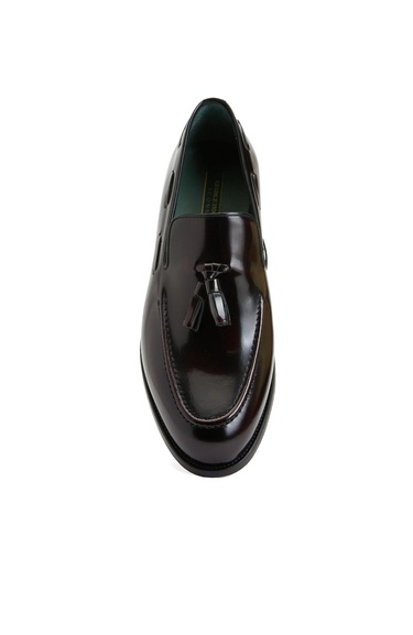  George Hogg Icons Erkek Bordo Püsküllü Deri Kösele Ayakkabı