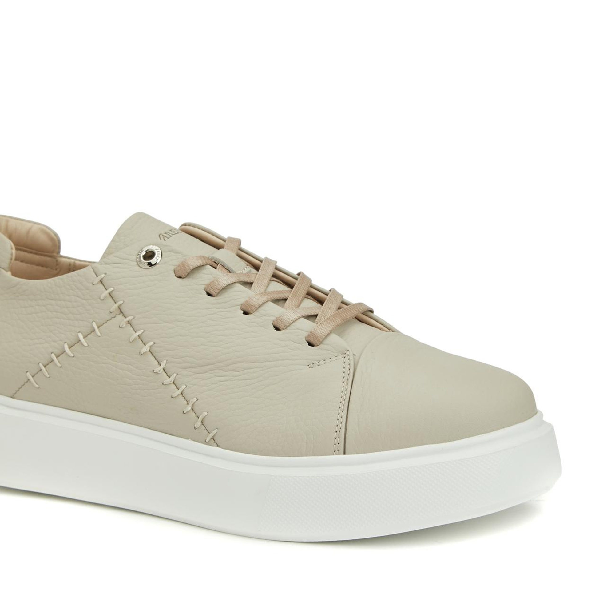 Divarese Kadın Bej Deri Sneaker