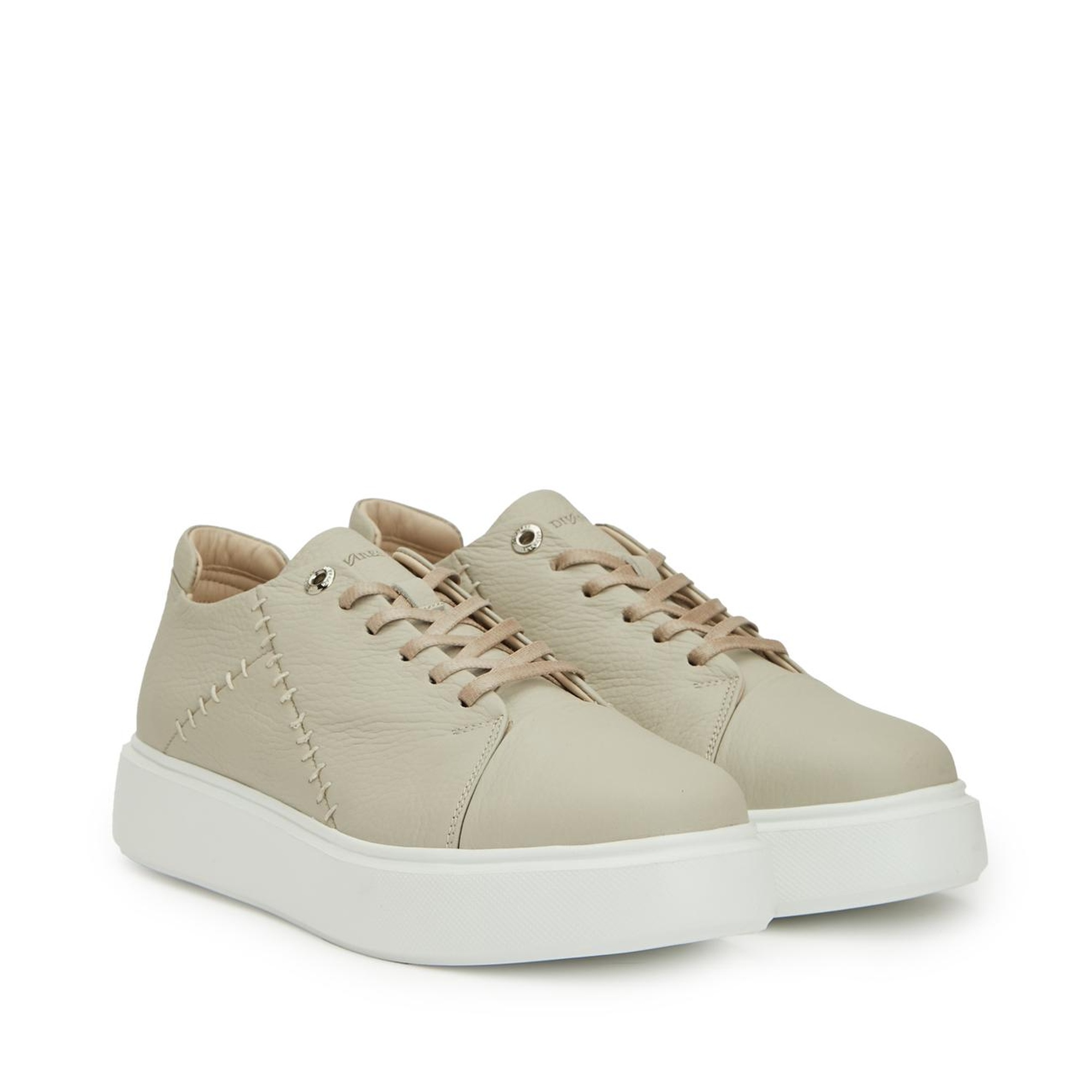 Divarese Kadın Bej Deri Sneaker