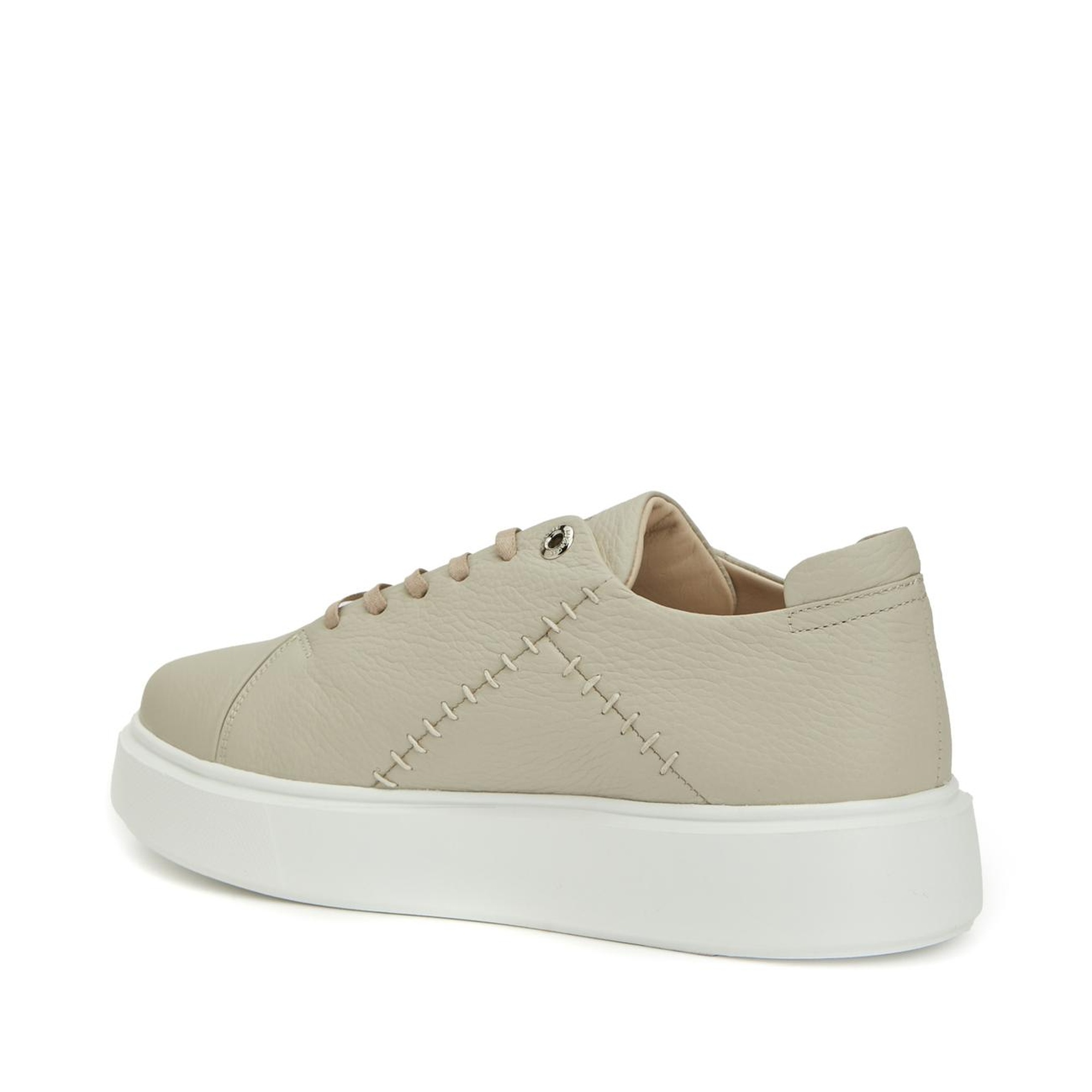 Divarese Kadın Bej Deri Sneaker