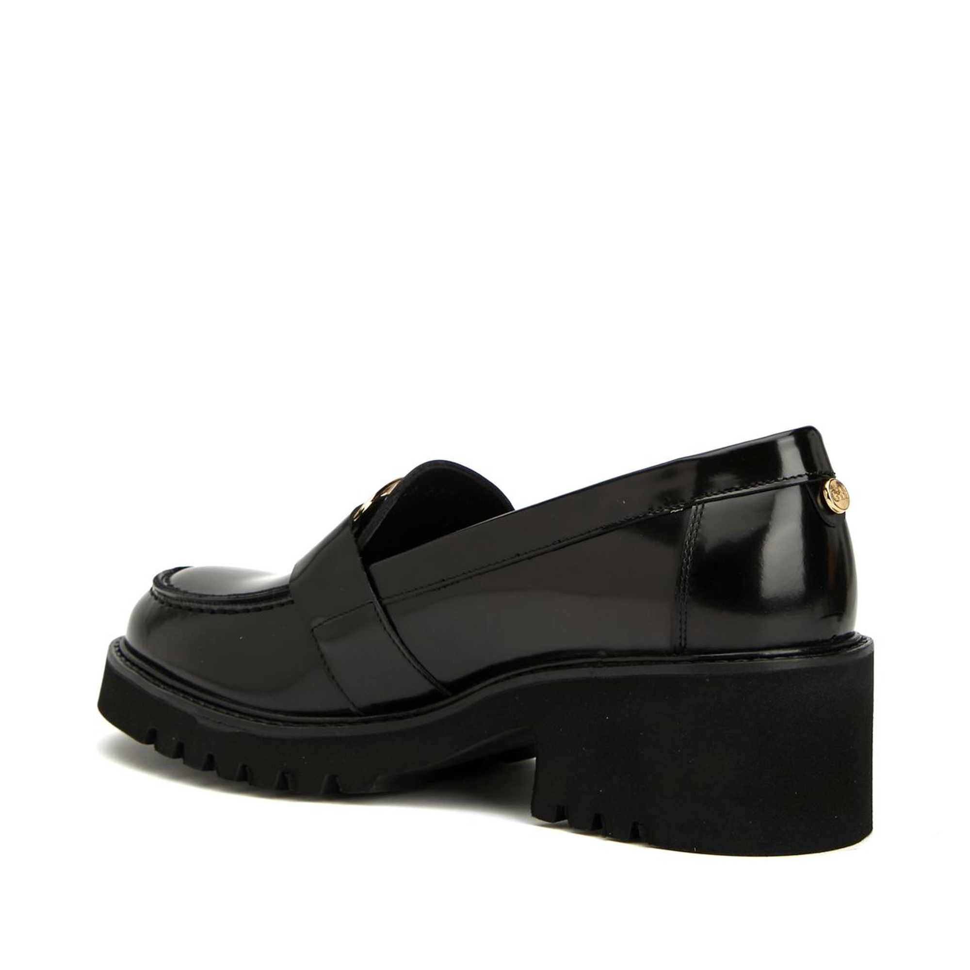 George Hogg Icons Kadın Siyah Tokalı Deri Loafer