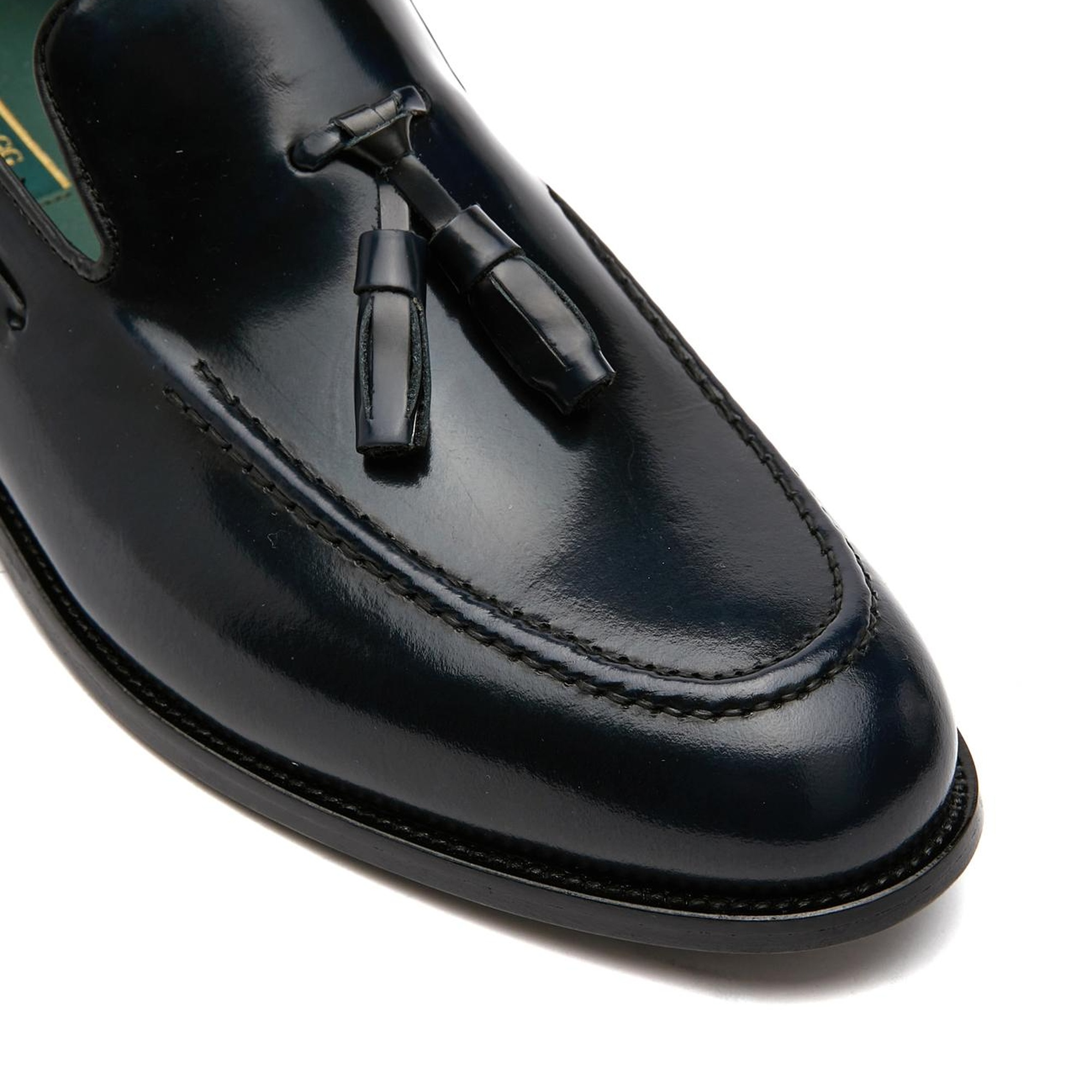 George Hogg Icons Erkek Lacivert Püsküllü Deri Kösele Ayakkabı