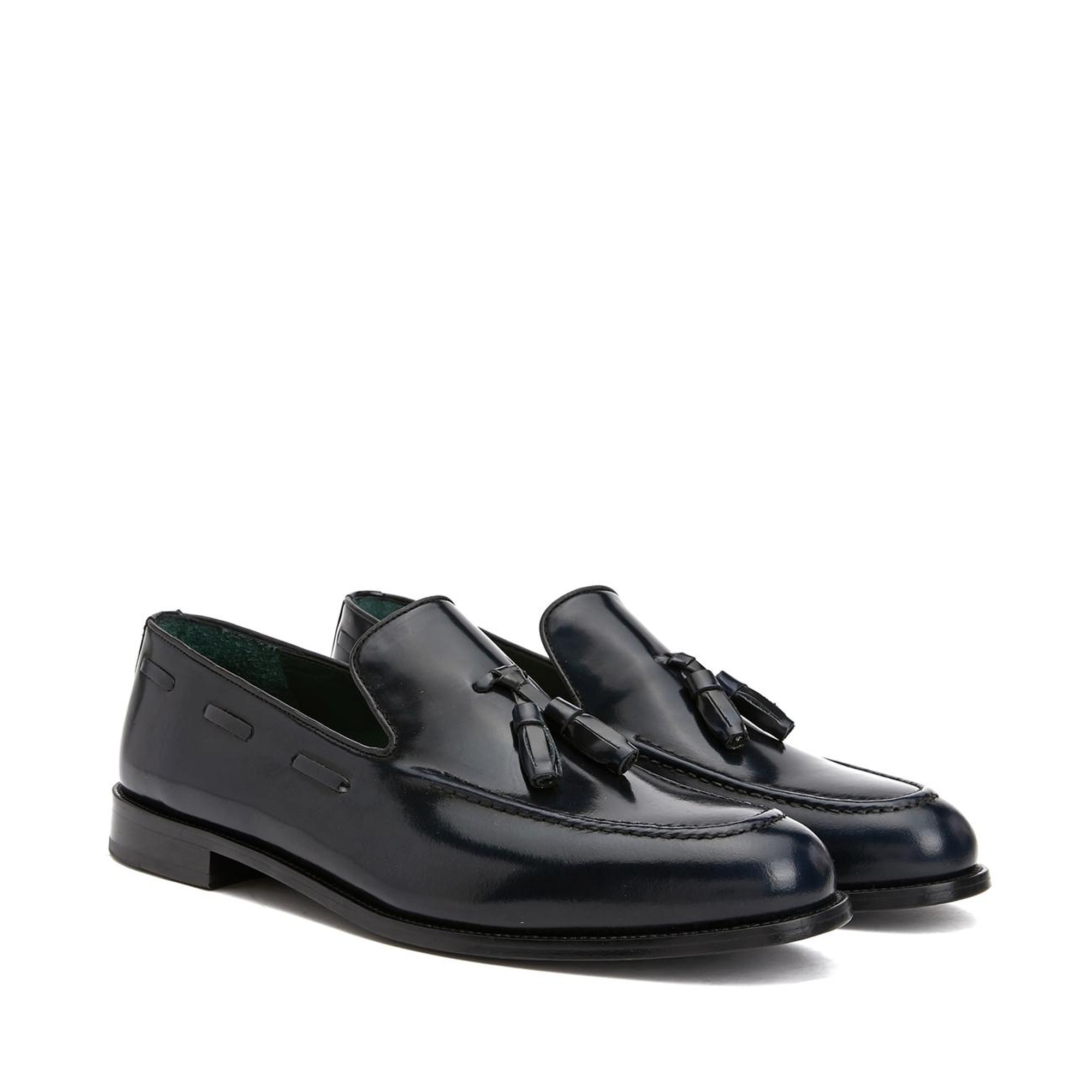 George Hogg Icons Erkek Lacivert Püsküllü Deri Kösele Ayakkabı