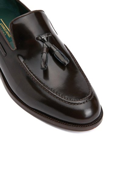  George Hogg Icons Erkek Kahverengi Püsküllü Deri Kösele Ayakkabı