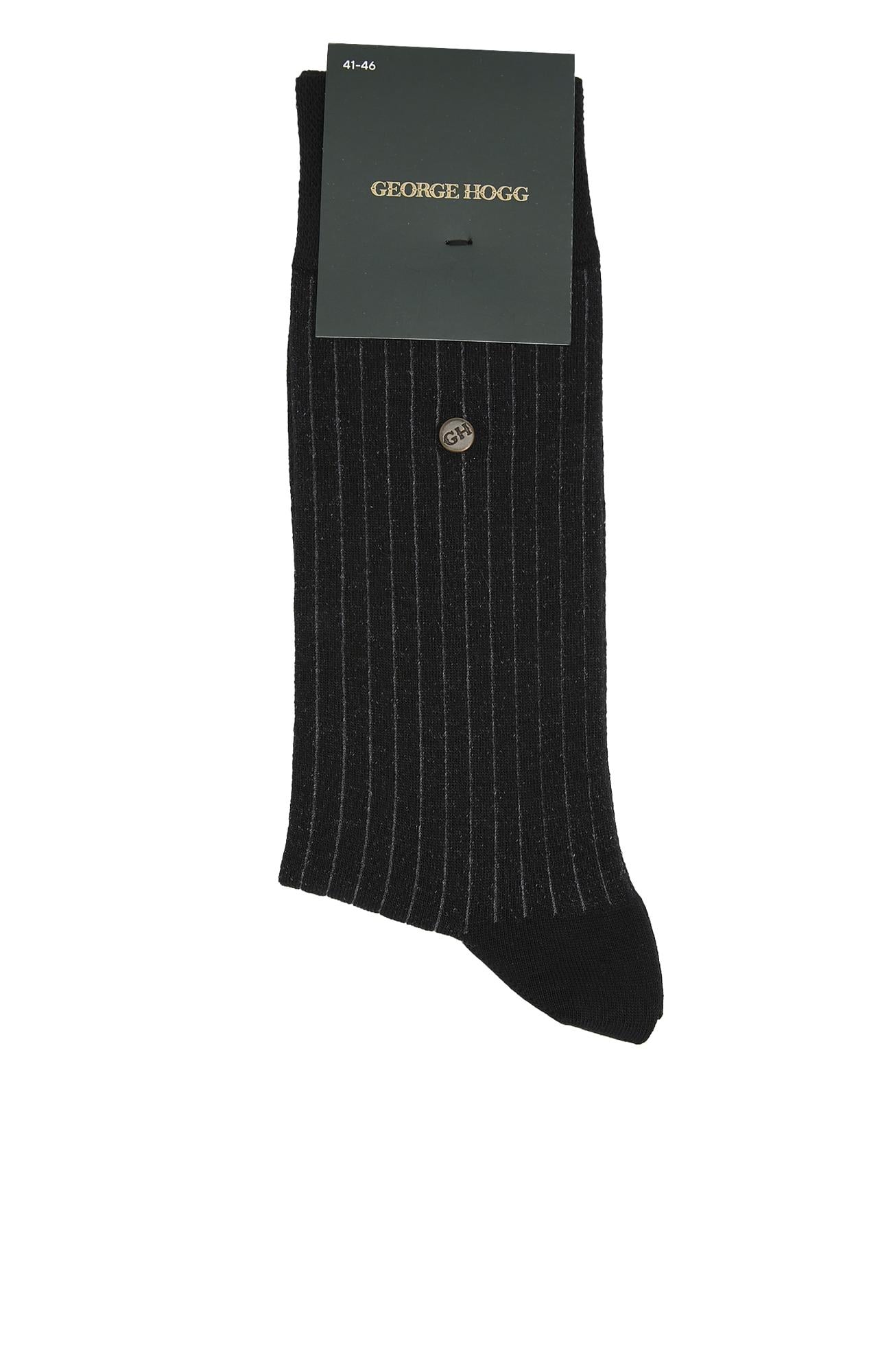  George Hogg Erkek Siyah Bambu Çorap