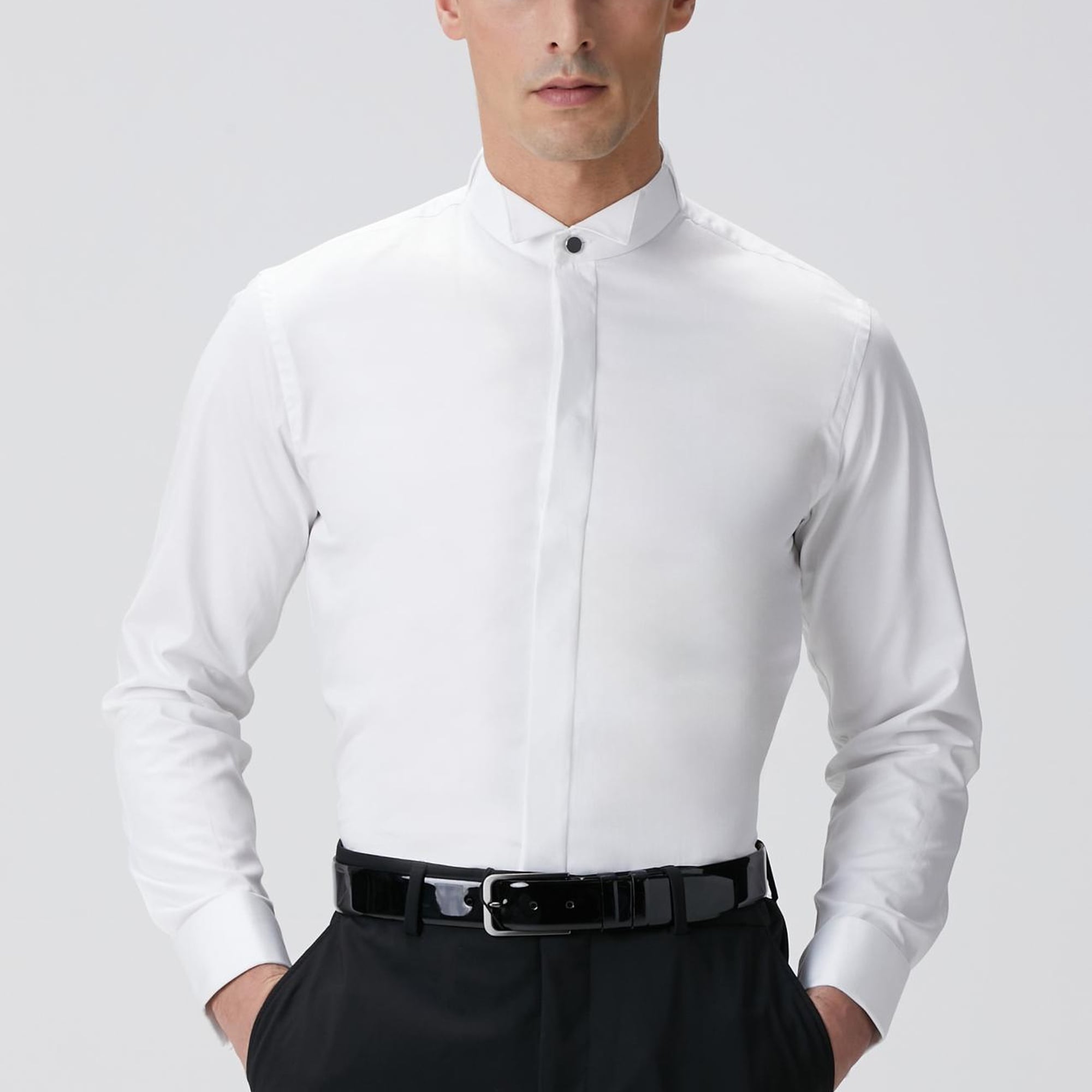 Network Erkek Beyaz Smokin Gömleği