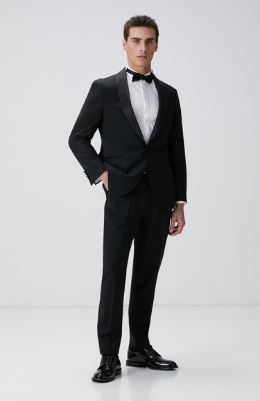  Network Erkek Beyaz Smokin Gömleği