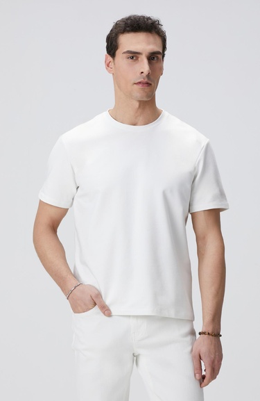  Network Erkek N-Tech Kırık Beyaz Basic T-shirt