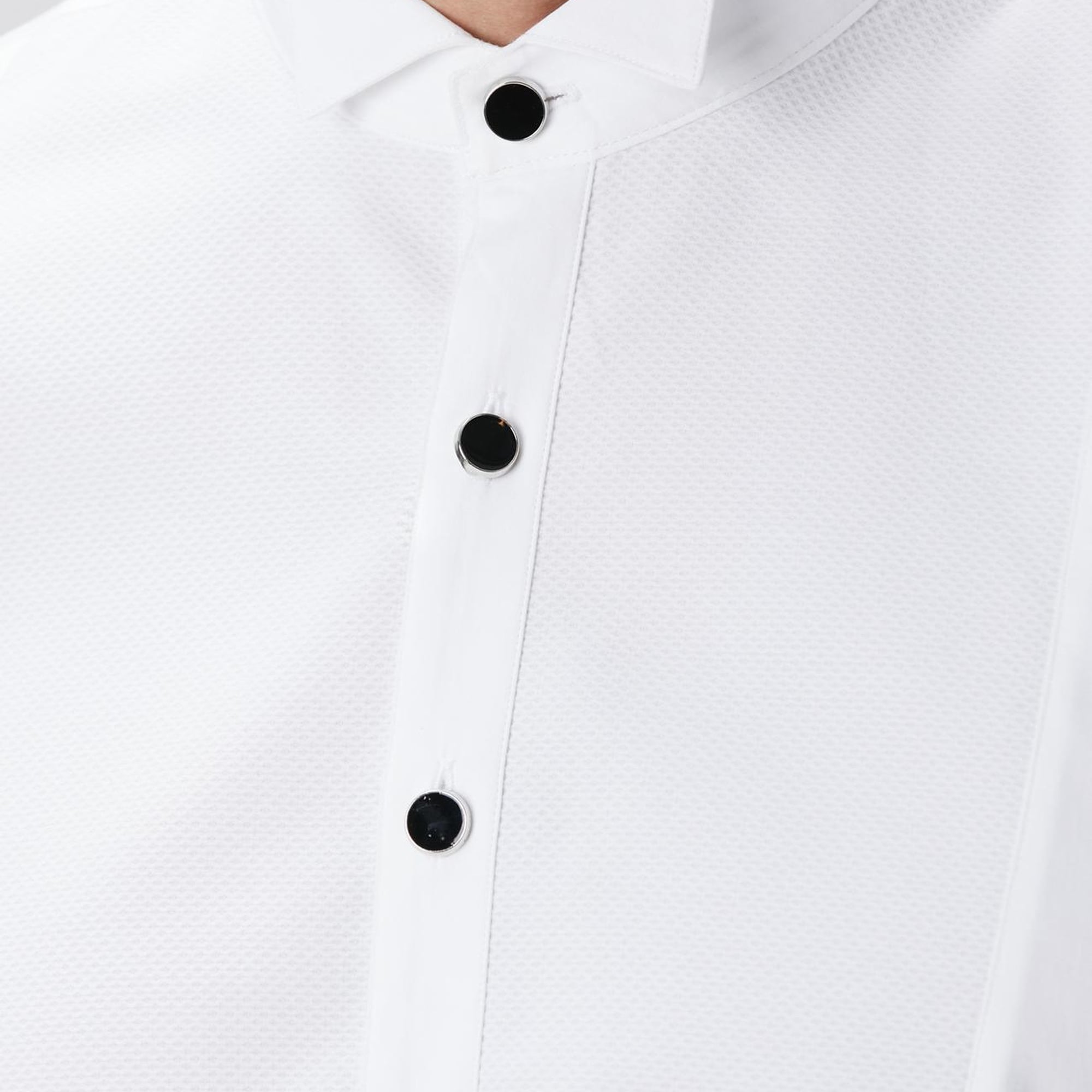 Network Erkek Beyaz Saten Smokin Gömlek