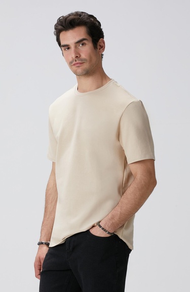  Network Erkek N-Tech Bej T-shirt