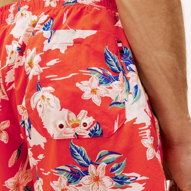  Tommy Hilfiger Medium Drawstring Print Erkek Turuncu Deniz Şortu