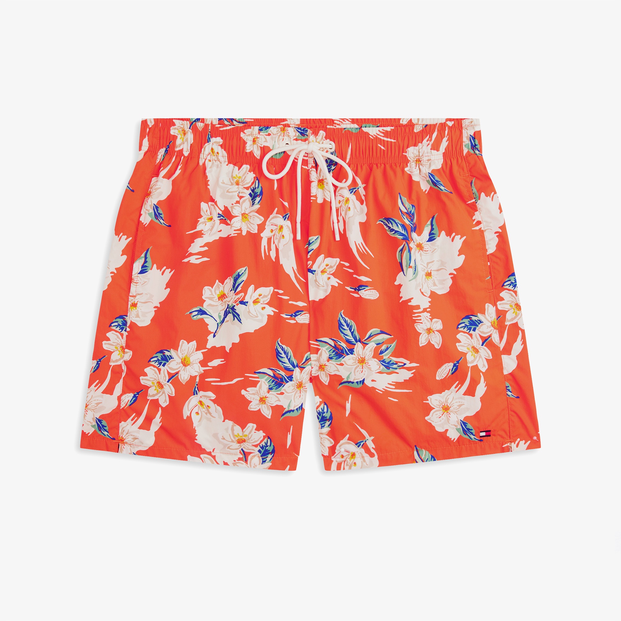 Tommy Hilfiger Medium Drawstring Print Erkek Turuncu Deniz Şortu