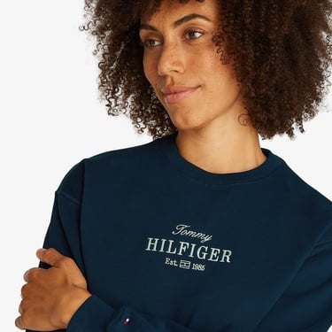  Tommy Hilfiger Reg Kadın Lacivert Sweatshirt