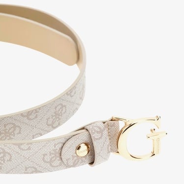  Guess Vikky Adjustable Pan Kadın Krem Kemer