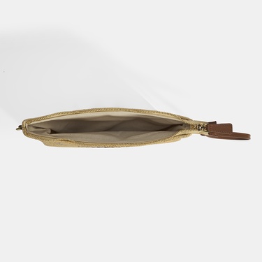  Kadın Taba Göz Nakışlı Hasır Clutch