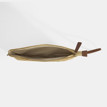  Taba Palmiye Nakışlı Hasır Clutch