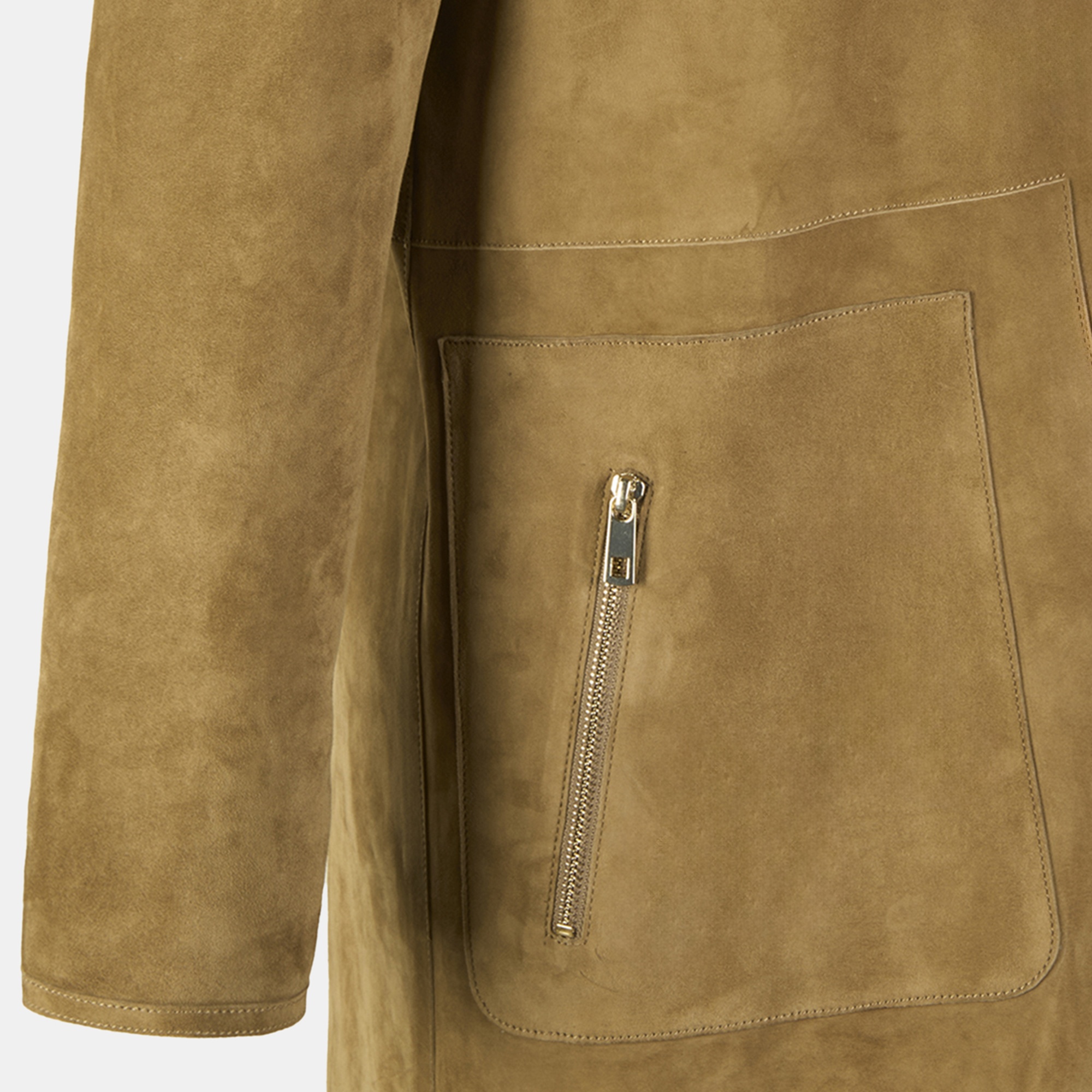 Simonetta Yeşil Kadın Çift Taraflı Deri Pardösü