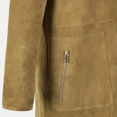  Simonetta Yeşil Kadın Çift Taraflı Deri Pardösü