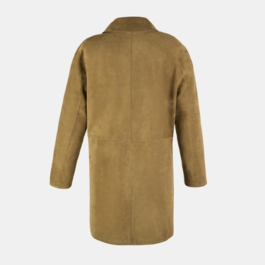  Simonetta Yeşil Kadın Çift Taraflı Deri Pardösü