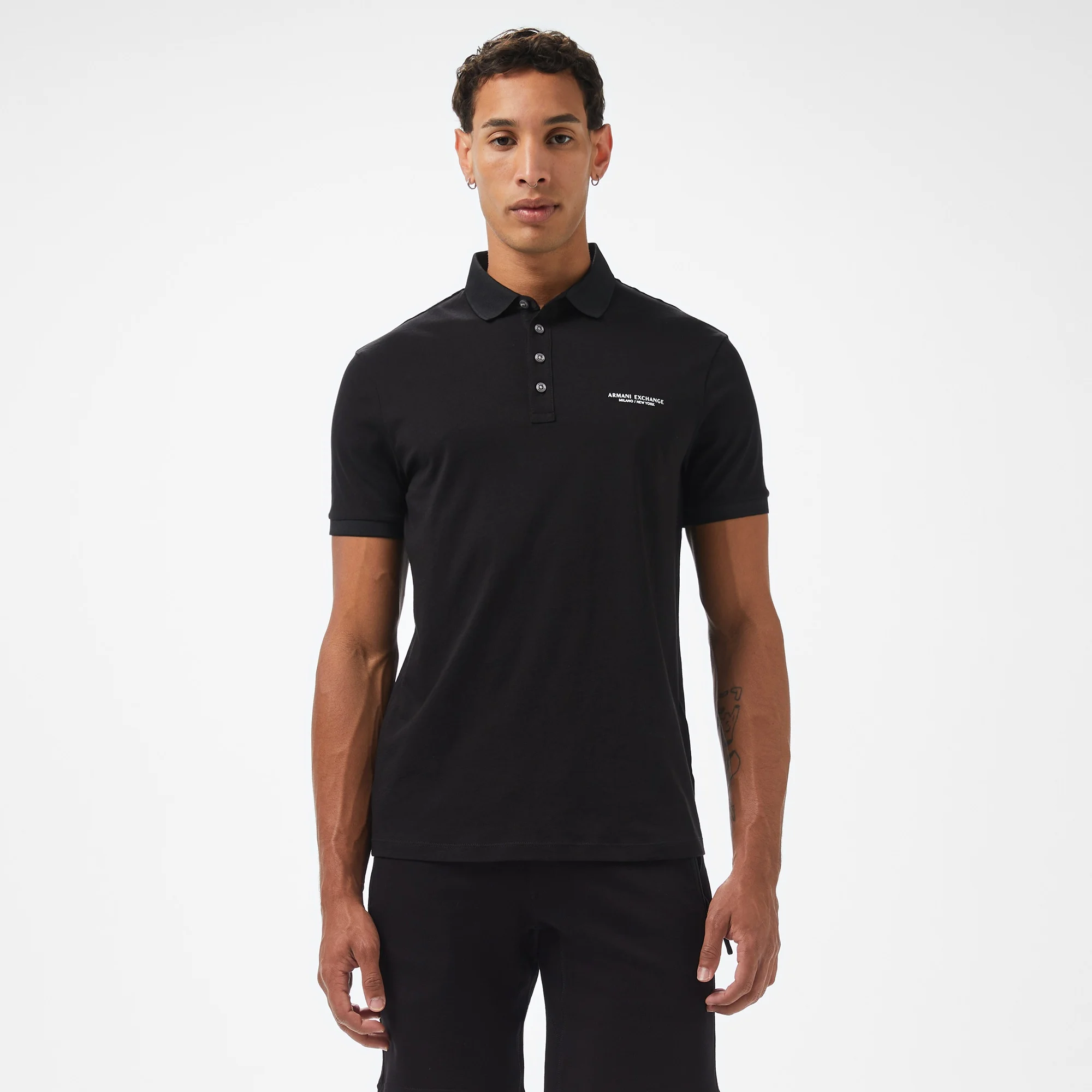 Armani Exchange Erkek Siyah Polo