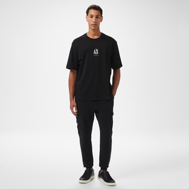  Armani Exchange Erkek Siyah Bisiklet Yaka T-Shirt