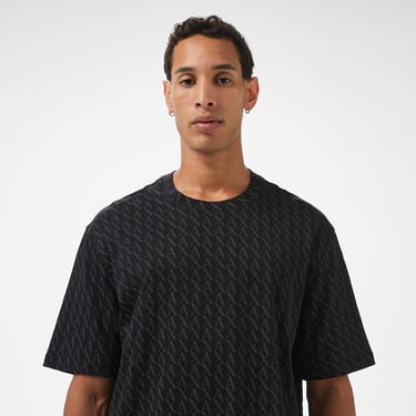  Armani Exchange Erkek Siyah Bisiklet Yaka T-Shirt