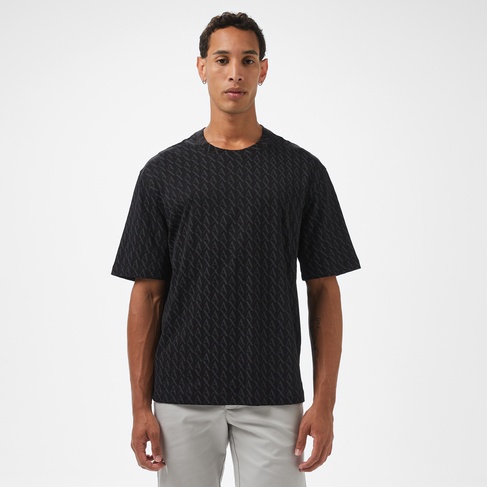  Armani Exchange Erkek Siyah Bisiklet Yaka T-Shirt