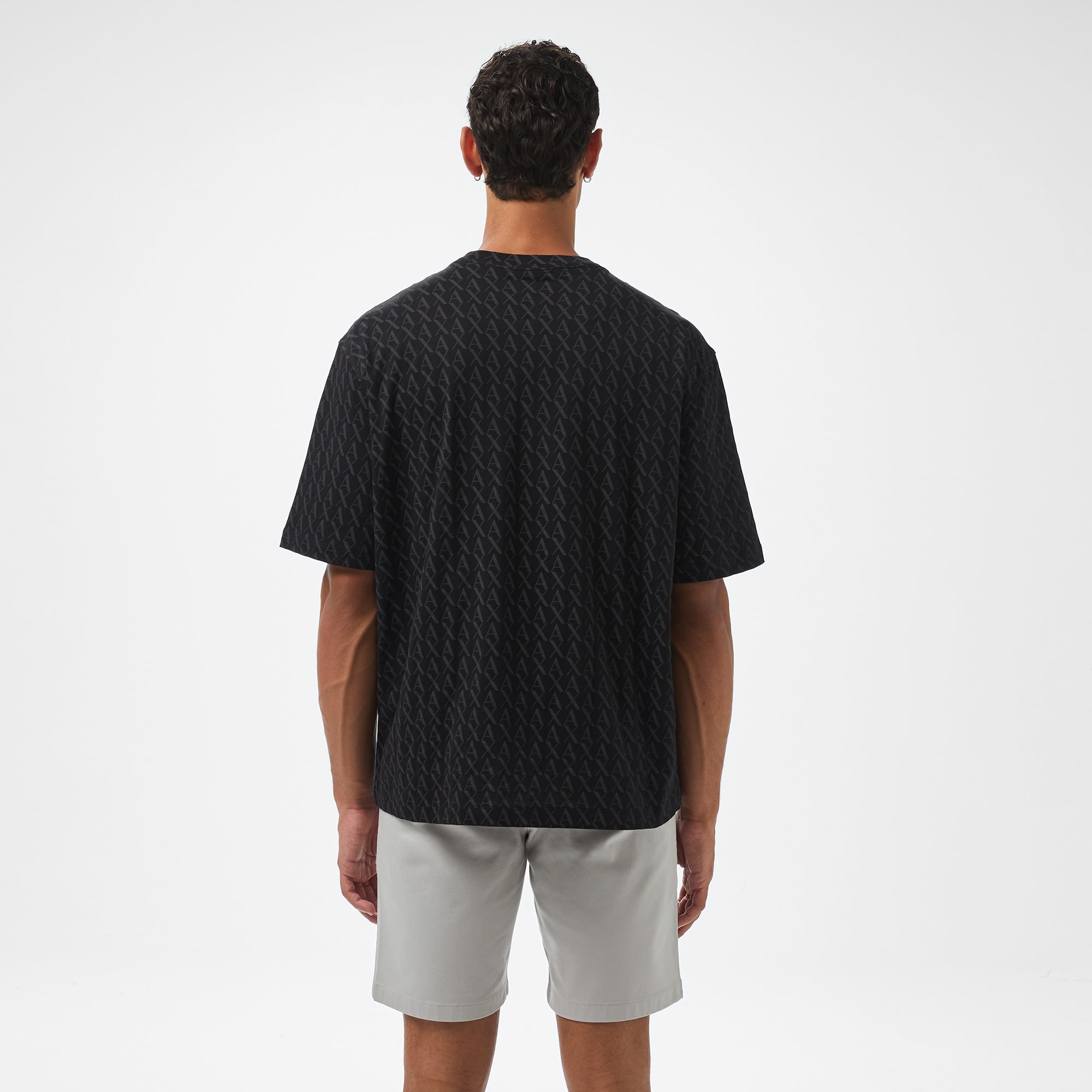 Armani Exchange Erkek Siyah Bisiklet Yaka T-Shirt