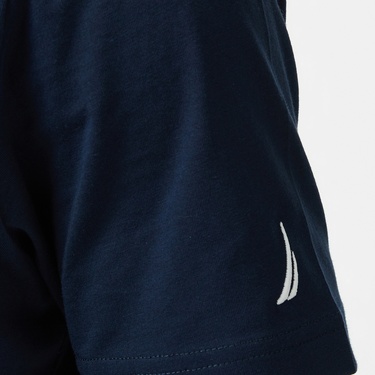  Nautica Erkek Lacivert Regular Fit Baskılı T-Shirt