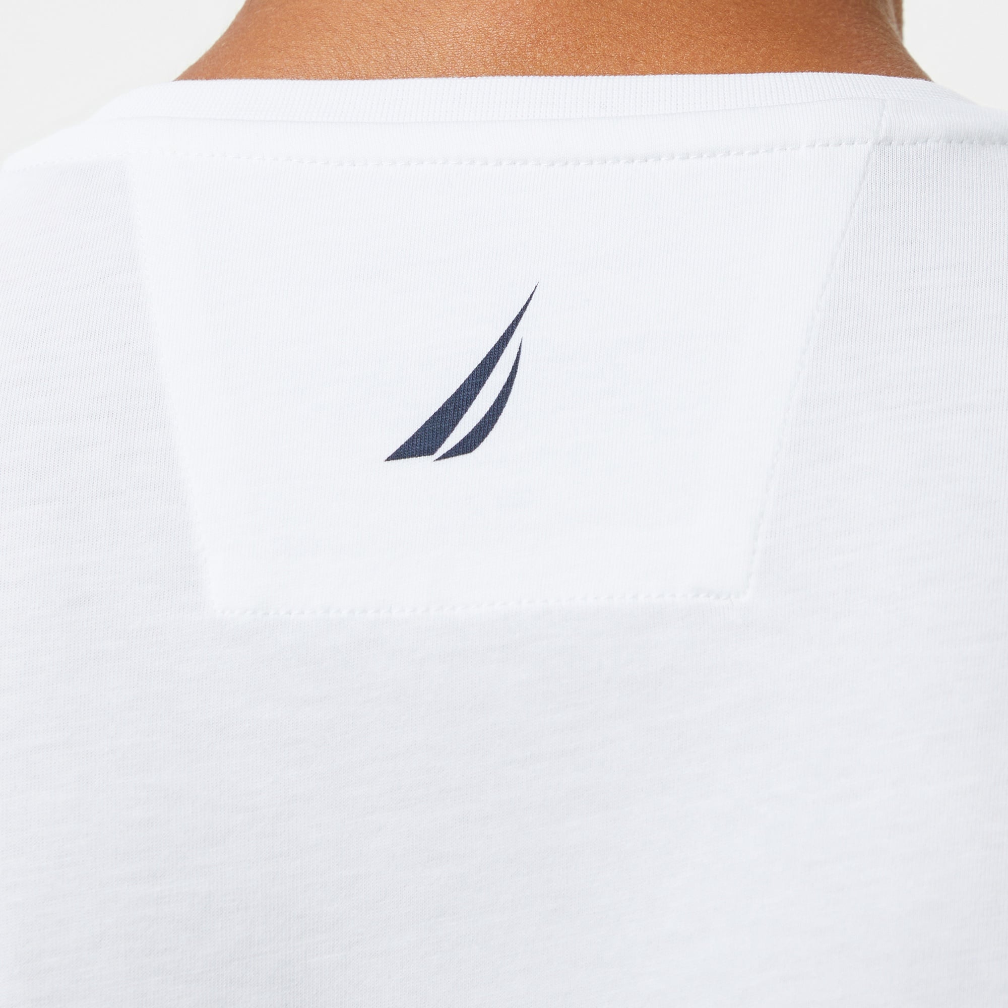 Nautica Erkek Beyaz Regular Fit Baskılı T-Shirt